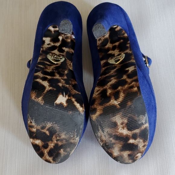 Betsy Johnson Blue "Suede" Shoes (Genuine Leather) - Picture 5 of 6